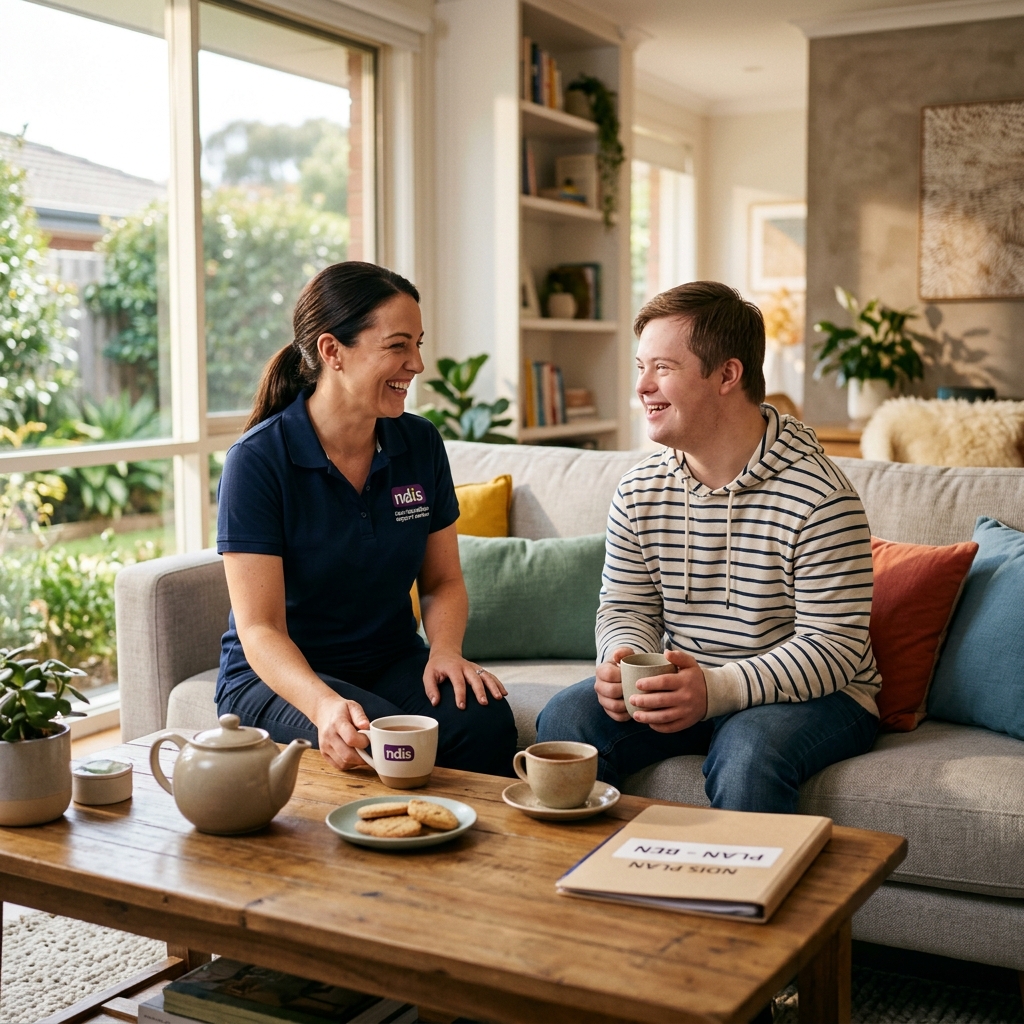 Solace Team planning supports with an NDIS participant